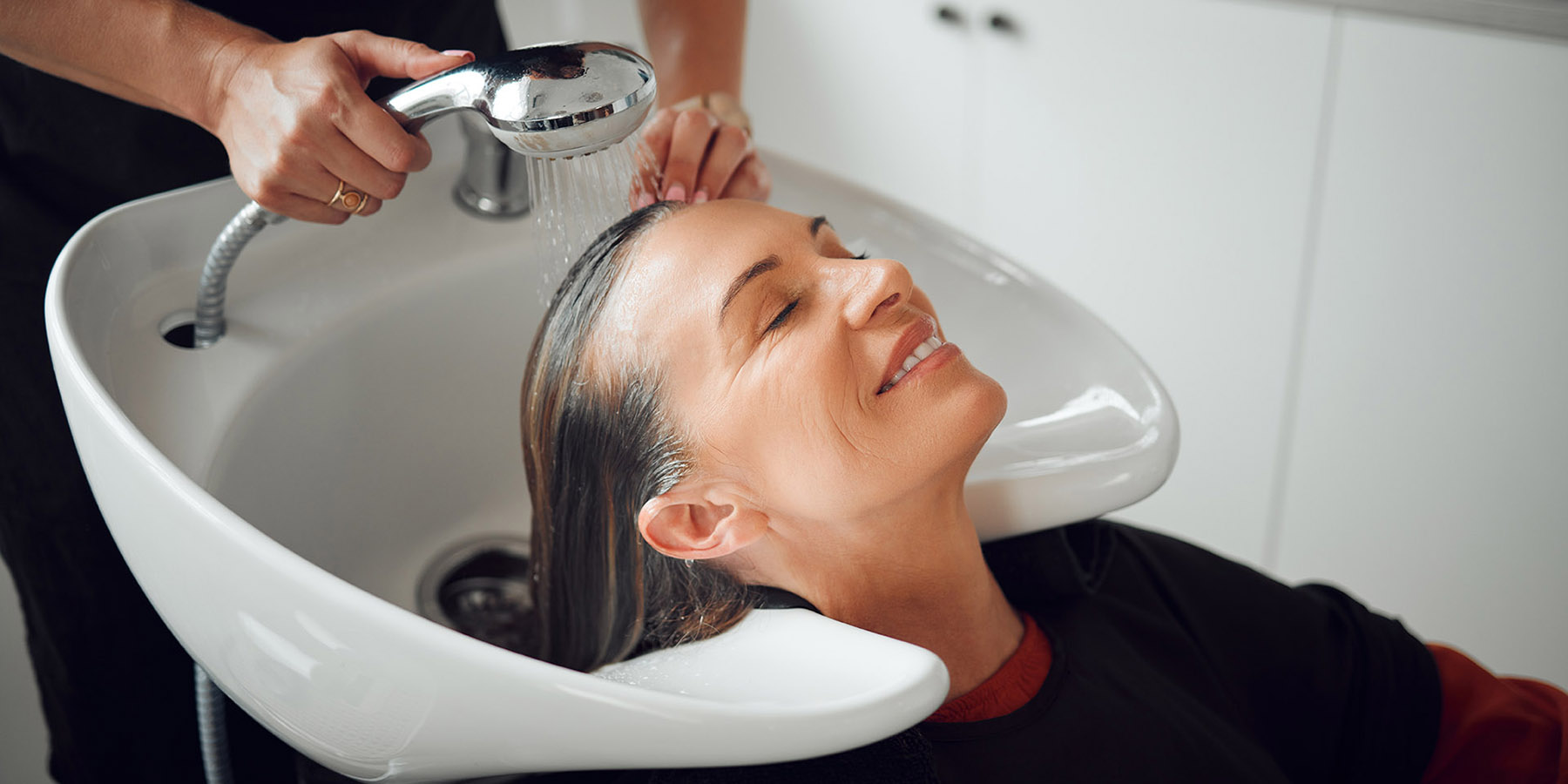 Woman,,Salon,And,Hair,Care,In,Wash,Treatment,For,Beauty,